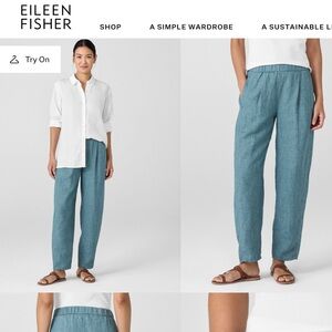 Eileen Fisher Linen Lantern Pants